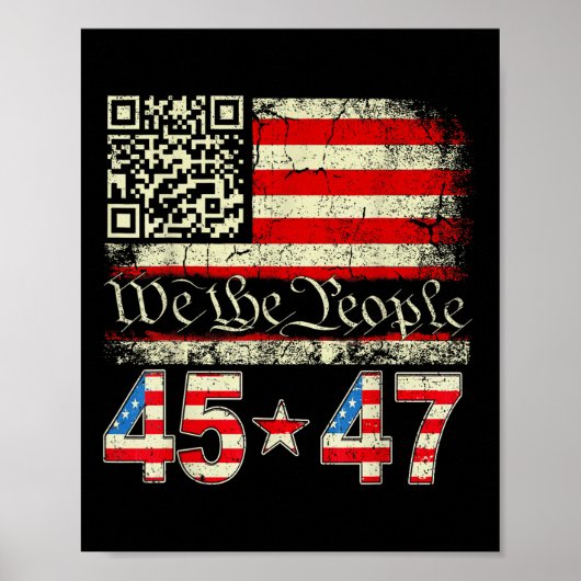 Poster Troll de danse Trump Qr Drôle Code de danse Trump (Devant)