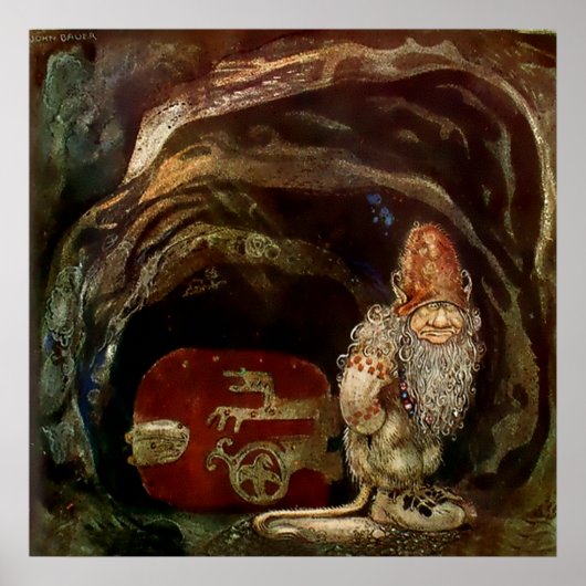 Poster "Troll Door" de John Bauer (Devant)