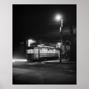 Poster Trolley la nuit, 1943. Photo ancienne