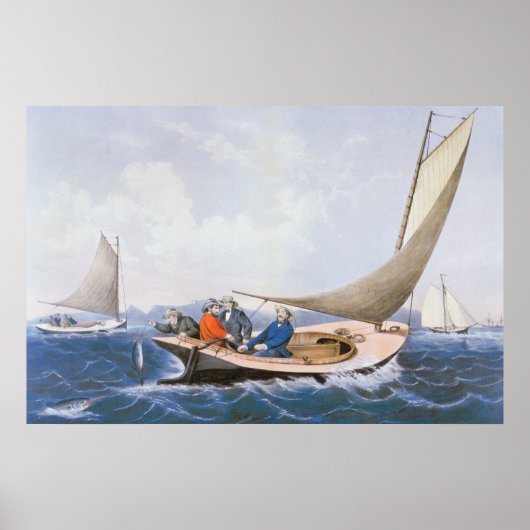 Poster Trolling pour le poisson bleu au large de la côte  (Devant)