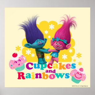 Poster Trolls   Pavot & Branche - Cupcakes et Rainbows 2