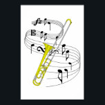 Poster Trombone<br><div class="desc">Music makers celebrate ! Proudly announce to the world,  I Play the Trombone !</div>