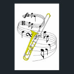 Poster Trombone<br><div class="desc">Music makers celebrate ! Proudly announce to the world,  I Play the Trombone !</div>