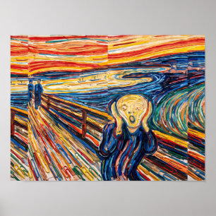 Poster Trombone à papier Pop Art Cri Peinture Vintage