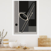 Poster Trombone Bauhaus Impression, Moderne du Milieu du (Cuisine)
