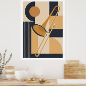 Poster Trombone Bauhaus Impression, Musique Moderne du Mi (Cuisine)