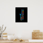 Poster Trombone couleur arc-en-ciel (Cuisine)