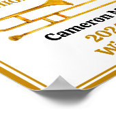 Poster Trombone High School Band Gold Personnalisé (Coin)