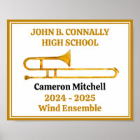 Trombone High School Band Gold Personnalisé