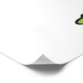 Poster trombone jazzy jouant dessin animé de lézard (Coin)