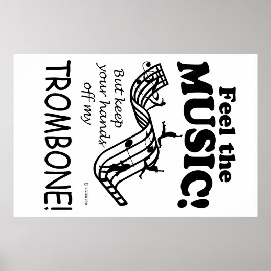Poster Trombone Sent La Musique (Devant)