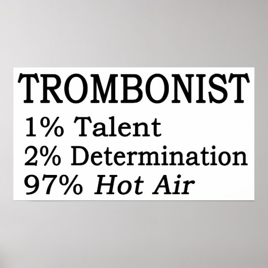 Poster Trombonistère air chaud (Devant)