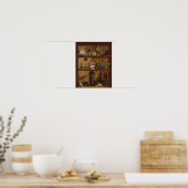Poster Trompe l'Oeil avec une Statuette d'Hercules (Cuisine)