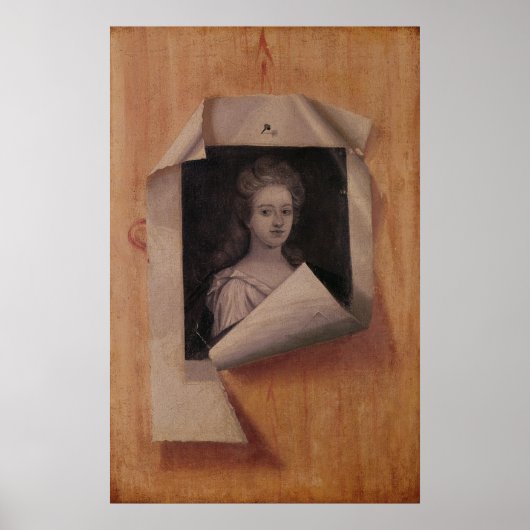 Poster Trompe l'Oeil Portrait d'une dame (Devant)