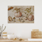 Poster Trompe l'oeil Still Life - Jan van Kessel l'Ancien (Cuisine)