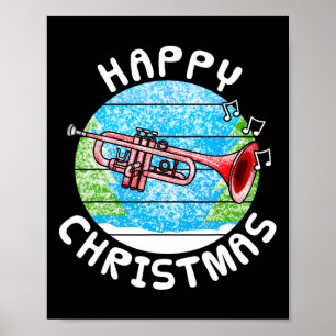 Poster Trompette Noël Trompettiste Br Musicien Professeur