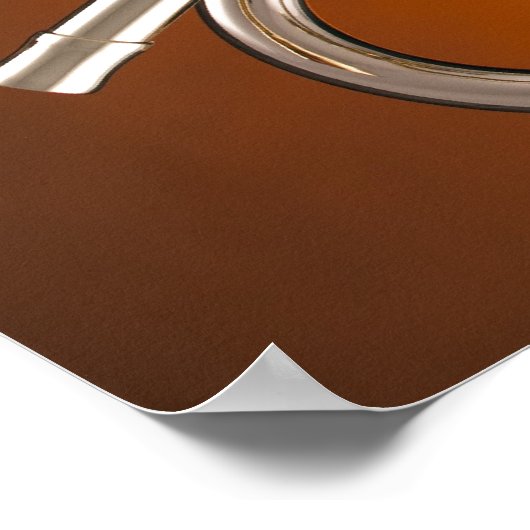 Poster Trompette sur l'or (Coin)