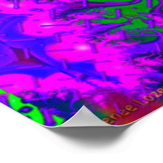 Poster Tronc 3D optique fractale (Coin)