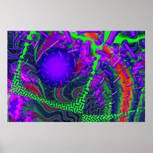 Poster Tronc 3D optique fractale