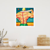 Poster Troncs verts Casquette de natation masculine (Cuisine)