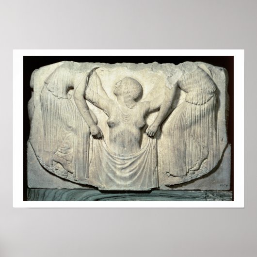 Poster Trône Ludovisi, détail montrant la naissance de Vé (Devant)