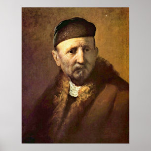 Poster �Tronie� d'un vieil homme par Rembrandt
