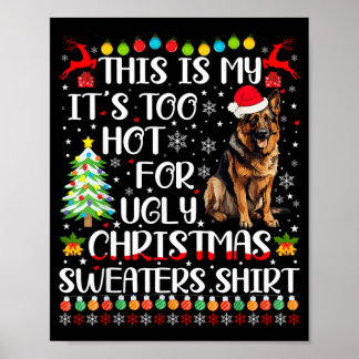 Poster Trop chaud pour les pulls de Noël laids allemand