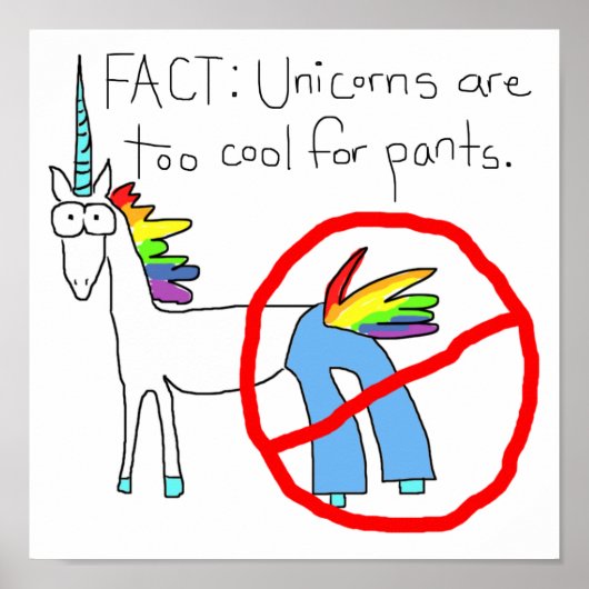 Poster Trop Cool Pour Les Pantalons (Devant)