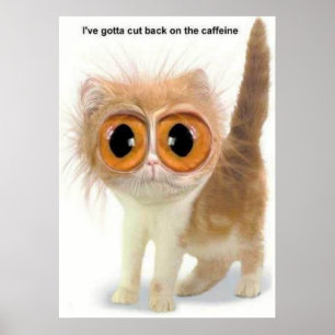 Poster trop de caféine