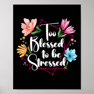 Poster Trop Heureux D'Être Stressé Mois De Sensibilisatio