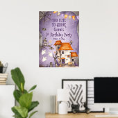 Poster Trop mignon pour parler Halloween 1er anniversaire (Bureau à domicile)