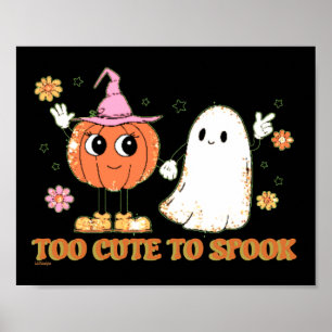 Poster TROP MORT POUR PARLER drôle fantôme mignon hallowe