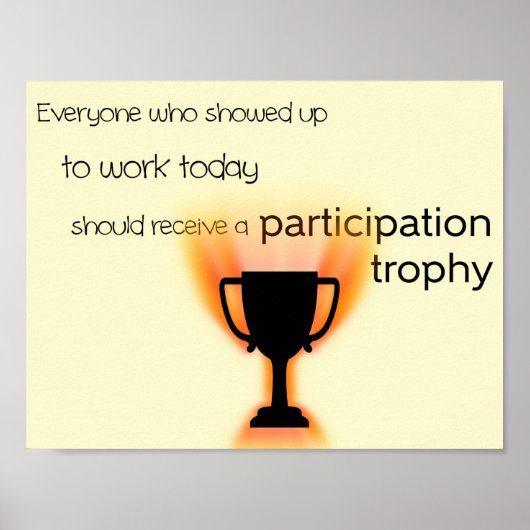 Poster Trophée de participation (Devant)