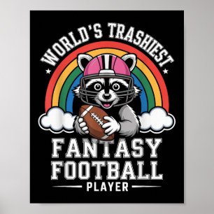 Poster Trophée de perdant de football fantastique Dernièr