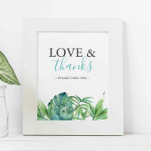 Poster Tropical Beach Wedding Favors Sign
