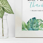 Poster Tropical Beach Wedding Favors Sign