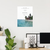 Poster Tropical Beach Wedding Welcome Sign (Bureau à domicile)