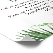 Poster Tropical Boy Sloth Baby shower de la couche de nui (Coin)