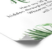 Poster Tropical Boy Sloth Baby shower Pacifier chasse (Coin)