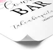 Poster Tropical Bridal Shower Flower Bar Sign (Coin)