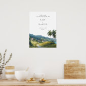 Poster Tropical Caribbean Wedding Welcome Sign (Cuisine)