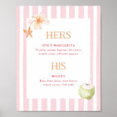 Poster Tropical Destination Wedding Signature Drinks (Devant)