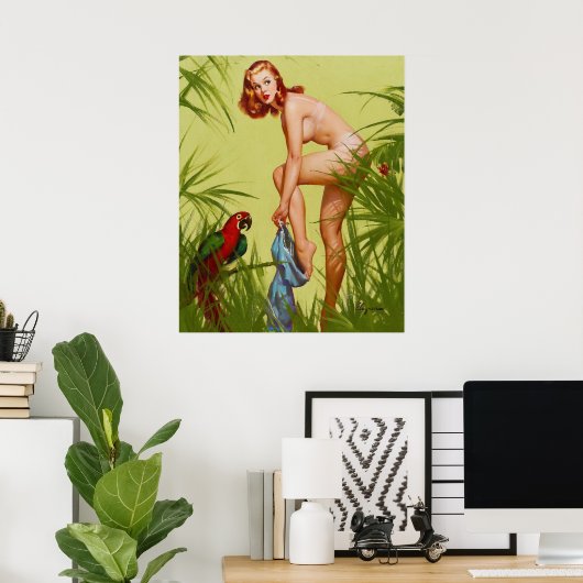 Poster Tropical Dressing Pin Up (Bureau à domicile)
