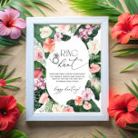 Poster Tropical Floral Frame Ring Fête des mariées Jeu<br><div class="desc">Tropical Floral Frame de Fête des mariées de chasse à la ceinture. Voir tous les jeux de douche nuptiale en collection.</div>