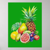 Poster Tropical Fruit Collage (Devant)