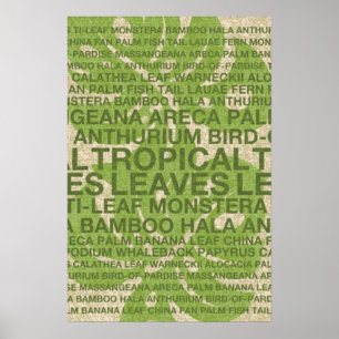 Poster Tropical Garden Wall suspendu
