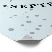 Poster Tropical Green Foliage Blue Boy Baby shower (Coin)