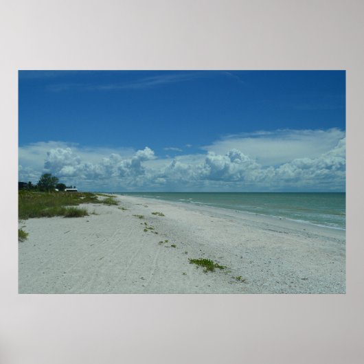 Poster Tropical Island Beach Photo Sanibel Floride (Devant)
