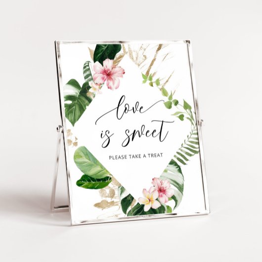 Poster Tropical Love est doux prenez un traitement Affich