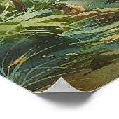 Poster Tropical Palm Beach Engagement Party Welcome Sign (Coin)